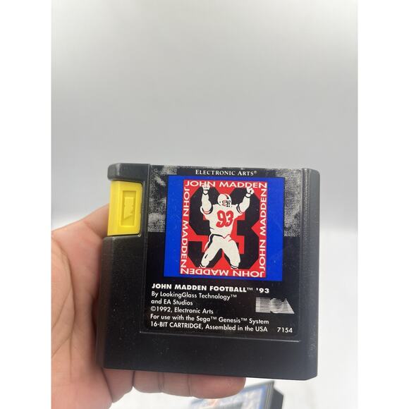 John Madden Football '93 (Sega Genesis, 1993) GAME & CASE **TESTED** - Picture 8 of 10